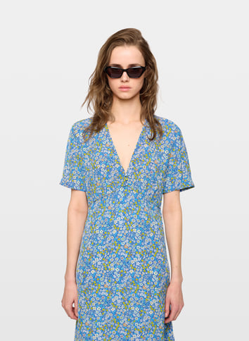 Robe midi col V ZADIG&VOLTAIRE Jaune